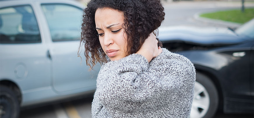 patient needing whiplash treatment in Sacramento after a car accident